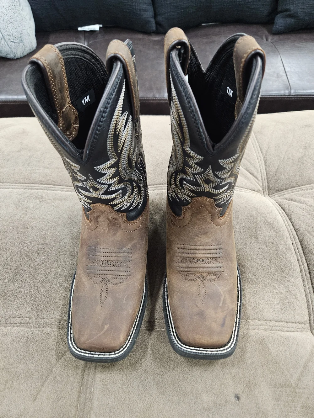 Durango Brown and Black Kids' Western Cowboy Boots